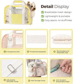 Pet Carrier for Medium Cats, Dog Carrier with Soft-Sided Cat Carriers with Breathable Mesh for Small/Medium Cats Dogs Puppies (Up to 13lbs), Foldable with Safety Buckle for Travel - Yellow