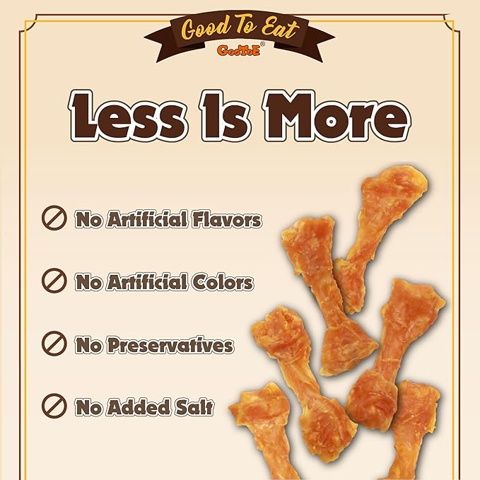 Gootoe Turkey Tendon Dog Treats, Bone (S) 1 lb, USA-Sourced Turkey Tendon, Natural Snack, Premium Puppy Chews, Hypoallergenic, Rawhide Free, Reseal Value Bag, Size for Small Dogs