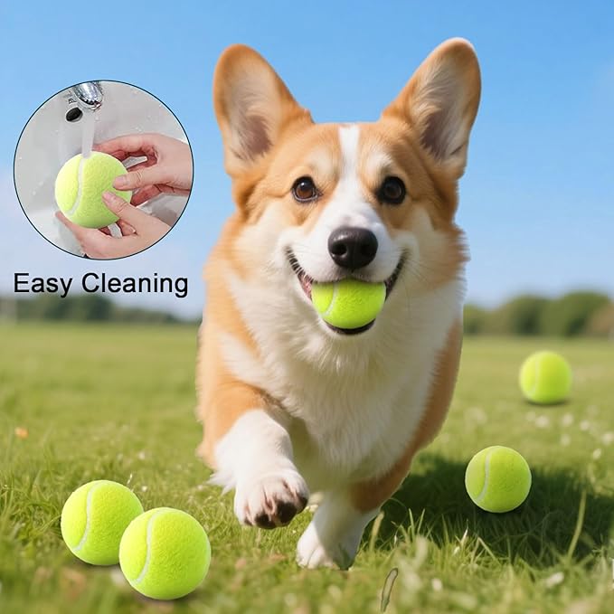 10 Pack 2-inch Dog Tennis Toys, Pet Play Balls, Refill for Automatic Launchers, Suitable for Small Dogs - Indoor & Outdoor Use, Refill balls for automatic ball launcher (Launcher Not Included)