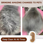 Pet Steam Brush for Dog & Cat–3-in-1 Spray Hair Removal Comb–Steam Brush for Shedding & Grooming–Water Brushes for Long & Short Haired Pets–Spritz Defur Comb–Includes Waterless Shampoo & Eye Wipes