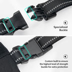 PHOEPET 2019 Upgraded No Pull Dog Harness, Reflective Adjustable Vest, with a Training Handle + 2 Metal Leash Hooks+ 3 Snap Buckles +4 Slide Buckles(S, Pink)