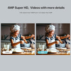 Tenda 2.5K Security Camera Indoor,4 MP Pet/Baby Cameras for Home Security, 2-Way Audio, Human/Pet/Baby Crying Detection, Night Vision, Plug-in WiFi Camera for Inside House (CP7)