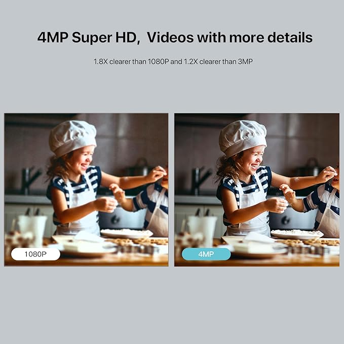 Tenda 2.5K Security Camera Indoor,4 MP Pet/Baby Cameras for Home Security, 2-Way Audio, Human/Pet/Baby Crying Detection, Night Vision, Plug-in WiFi Camera for Inside House (CP7)