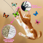 Catnip Toys for Cat, Crinkle Toys for Indoor Cats,2 Pack Cute Butterfly Toys for Cats &Kitty& Kitten