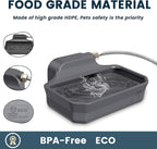 Automatic Dog Water Dispenser, 1 Gallon Auto-Fill Dog Water Bowl Dispenser for Indoor/Outdoor, Large Water Feeder for Pets & Livestock, Fits GHT 3/4" Faucet, BPA Free, Easy to Clean, Gray