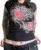 Women Y2K Graphic T-Shirts Summer Short Sleeve Punk Gothic Tee Tops Vintage 90s Aesthetic Emo Clothes Streetwear