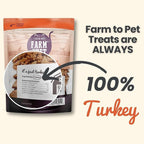 Farm To Pet - Cat Treat Crumbles - 3 oz Single Ingredient Turkey Cat Treats or Snacks - Healthy for Indoor Cats and Kitten- Essential Products (Mix with Wet or Dry Food)