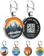 QR Dog Tags Personalized for Pets Custom Dog Tags Dog Name Tag QR Code Pet Tags Smart Pet ID Tags Free Online & Scan QR Receive Instant Pet Location Alert Email