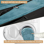 Comfort Expression Waterproof Large Dog Beds, Orthopedic Dog Beds for Large Dogs, Comfy Pet Bed Sofa with Washable Removable Cover & Non-Slip Bottom(Washed Blue)