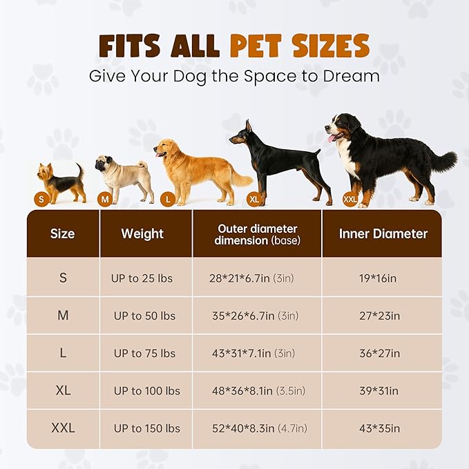 Plush Orthopedic Pet Bed for Small Dogs & Cats, 28" Oval Dog Sofa with Supportive Egg Crate Foam, Washable Removable Cover & Non-Slip Bottom, Bolstered Sides for Comfort, Camel (28")