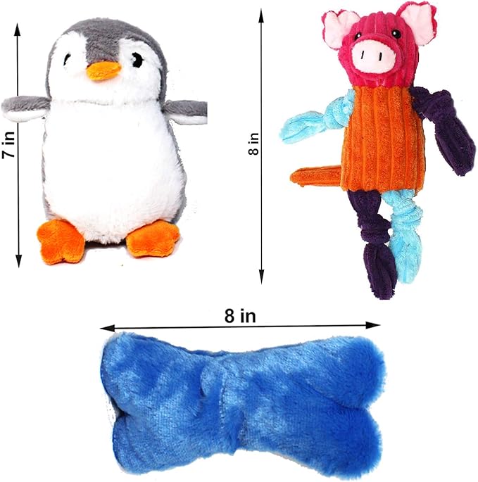 Jalousie Multipack Dog Squeaky Toys Strong Almost Indestructible, with Added Liner for Longer Play Dog Chew Toys (5 Pack Tough)