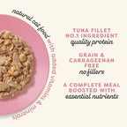 Applaws Vitality Wet Cat Food in Broth, Natural Canned Cat Food, Wet Food for Cats with Added Vitamins and Minerals, Grain and Carrageenan Free, Tuna Fillet & Shrimp in Broth (24 Count, 2.47 oz Cans)