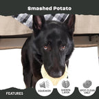 Barkbox Potato 2-in-1 Dog Toy - Tough Plush Squeaky Chew Toy for Large Dogs | Large
