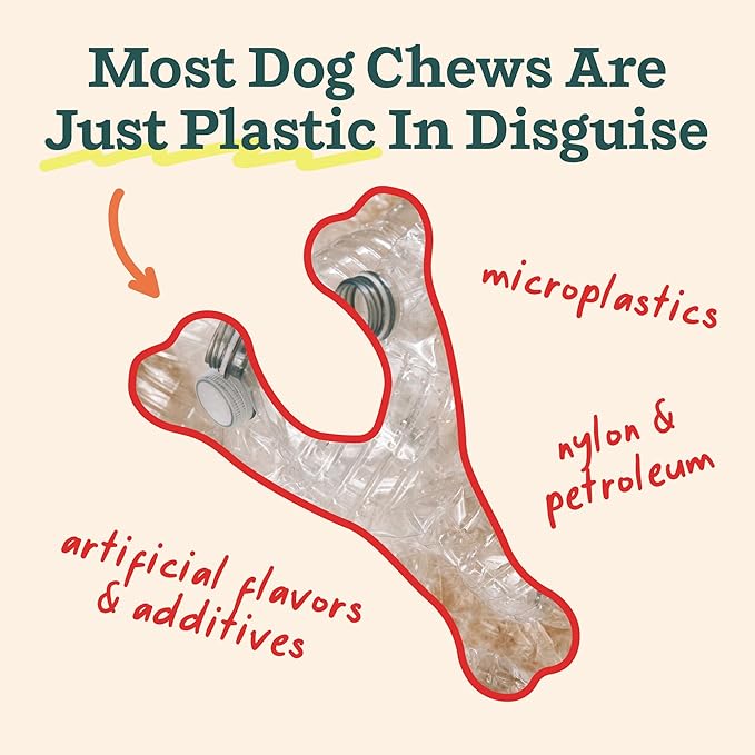 WOOF HonestChew Dog Toy Infinity - Durable, Long Lasting Dog Chews - Made with Natural, Plant-Based Ingredients - Splinter-Resistant - Safer Than Dog Bones - Small