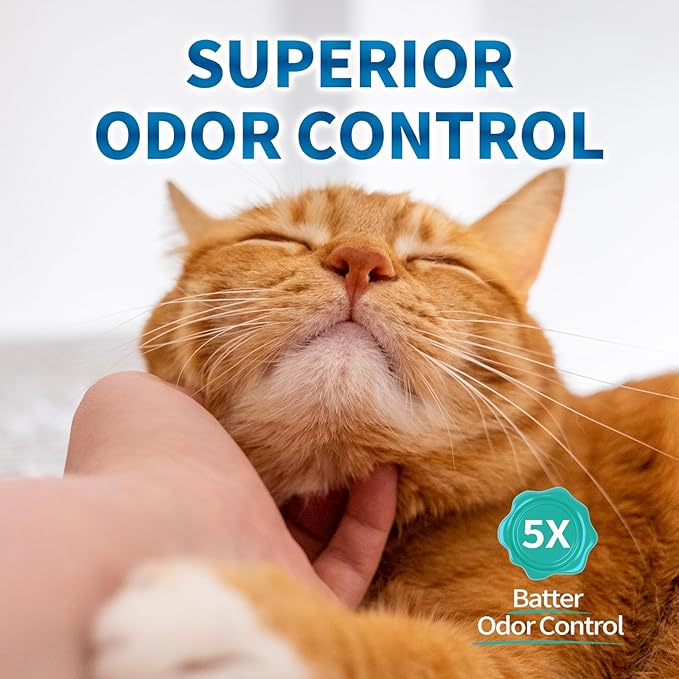 Made4Pets Cat Litter Crystals, Non Clumping Cat Litter Odor Control Kitty Litter Non Clumping No scooping Low Dust, Low Tracking, Lightweight, Dehydrates Waste,Cologne– 8.6 lbs (2 x 4.3 lb Packs)