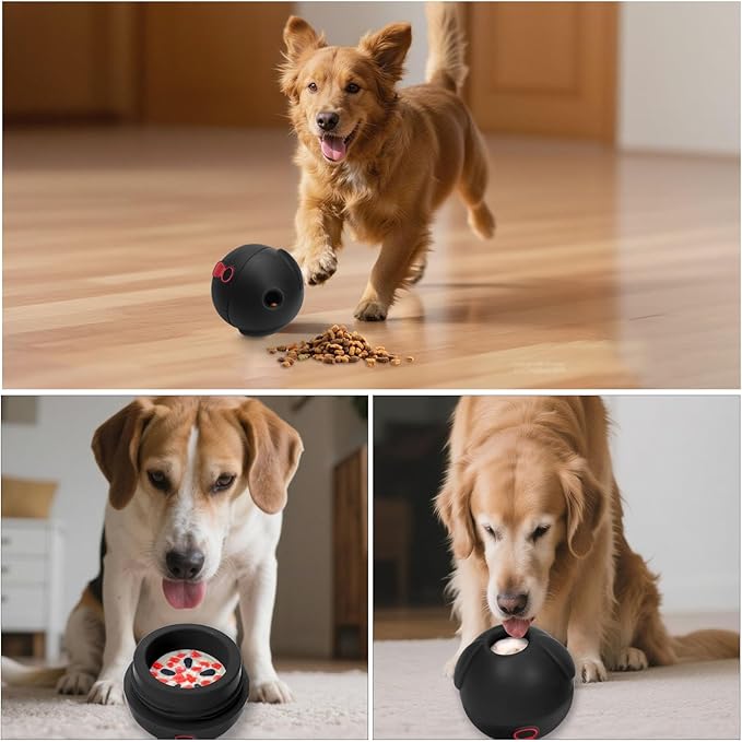 Yipetor Interactive Treat Dispensing Dog Toys, Heavy Duty Frozen Dog Treat Ball - Slow Feeding Puppy Lick Bowl Tough Chew Toy for Large Medium Dogs to Keep Them Busy/Relief Anxiety/Puzzle Stimulate