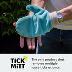 TiCK MiTT Blue Protective Glove for Tick Removal from Pets & Humans - Easy, Gentle, Chemical-Free Tick Handling - Portable & Durable for Outdoor Adventures