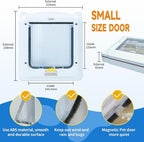 4 Way Locking Cat Door(Outer Size9.4 x8.6''),Dog Door for Window,Magnetic Pet Door for Interior Exterior Door，Weatherproof Cat Flap for Thin Door and Wall