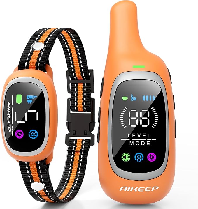 2-in-1 Dog Shock Collar and Bark Collar for Dogs – 3300FT Dog Training Collar with Remote, IP67 Waterproof e Collar with Anti-Bark/Beep/Vibration/Shock Modes for Small Medium Large Dog(8-120Lbs)