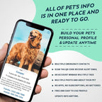 MYLUCKYTAG QR Code Silicone Dog Cat ID Tag - Online Pet Profile, Pet Location Alert Email - Durable Dog Collar Tag