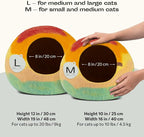 MEOWFIA Cat Cave – Premium Felt Cat Bed for Indoor Cats, Handmade 100% Merino Wool (Vivid Shades) (Medium, Tucson Sunset)