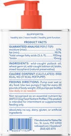 Native Pet Omega 3 Fish Oil for Dogs & Cats - Promotes Healthy Skin, Shiny Coat, & Strong Joints - Made with Wild Alaskan Salmon Oil for Dogs – Tasty, Fast-Absorbing Omega 3 6 9 Liquid Supplement-16oz