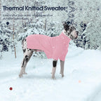 IECOii Dog Sweaters for Medium Dogs Girl Boy,Holiday Knit Doggy Sweatshirt with Sleeve,Turtleneck Thick Warm Dog Sweaters for Winter,Pullover Knitwear for French Bulldog,Boston Terrier (Pink, L)