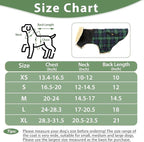 Winter Coat for Small and Medium Dogs, Puppy Plaid Jacket, Cotton Coat for Cold Weather, Windproof Warm Dog Garments, Pet Thickened Outfits Indoor Outdoor, Green XL