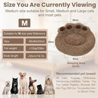 Calming Dog Bed Cat Bed Medium Size Dog - Donut Washable Medium Pet Bed, Warm Kitten Nest 24 inches Anti-Slip Round Fluffy Plush Faux Fur Cat Bed, Fits up to 25 lbs Pets, (Classic Camel)