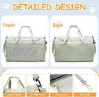 Large Cat Carrier Soft,Dog Carrier Airline Approved with Soft Sided,Dog Carriers for Small Dogs,Mesh Pet Carrier Holds up to 20lbs,Green