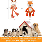 Rope Dog Toys to Keep Them Busy - Tug of War Dog Toys for Boredom Plush Interactive Squeaky Puppy Toys for Small Medium Large Dogs