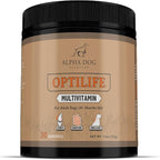 OptiLife Dog Multivitamin Powder - Adult Dog Multivitamin with Probiotics, Allergy Support, Joint Support, Skin & Coat Support - Dog Vitamins and Supplements - Multivitamin for Dogs (30 Servings)