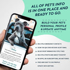 MYLUCKYTAG QR Code Silicone Pet ID Tag for Dogs and Cats - Online Profile, Location Alert Email, Digital and Quiet Tag, Durable Collar ID, Engraved