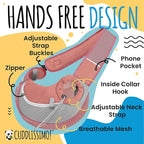 Pet Sling Carrier - Soft Front-Chest Holder Bag Pouch for Small Pets (Ideal for Dogs, Puppies & Cats 6–10 lbs) - Carefully Sized for Yorkie, Maltese, Chihuahua, Papillon Doggy -(Red-L)