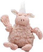 HuggleHounds Knottie Plush Dog Toy - Dog Stuffed Animal Toy, Squeaky Puppy Toys, for Small, Medium & Large Dogs, Durable Plush to Keep Them Busy - Penelope Pig, Small
