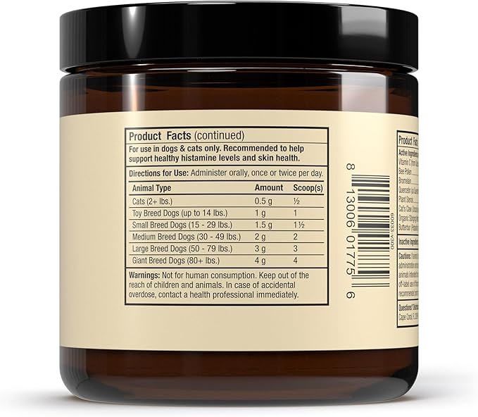 Bark & Whiskers Seasonal Support, 3.17 Oz. (90 g), 90 Scoops, Antioxidant and Immune Support, Veterinarian Formulated, Non-GMO, Dr. Mercola