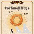 Gootoe Turkey Tendon Dog Treats, Ring (S) 6 Pieces per Pack, USA-Sourced Turkey Tendon, Natural Snack, Premium Puppy Chews, Hypoallergenic, Reseal Value Bags, Size for Small Dogs