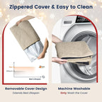 Miguel Self Warming Cat Bed for Indoor Cats, 30 x 20 inch Self Heating Pads for Outdoor Cat House, Non Electric Dog Pad Thermal for Small Dog, Washable Kitten Mat with Removable Cover (Light Brown,M)