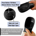 Mr. Pen- Dog Water Bottle, 19 oz, Large, Black, Portable Dog Water Bottle Dispenser, Not Dishwasher Safe