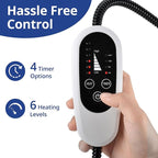 NICREW Dog Heating Pad, Temperature Adjustable Heated Dog Bed with Auto Shut Off Timer, Indoor Pet Heated Bed Mat for Cats and Dogs, 35.4 x 23.6 Inches, 120W (max)