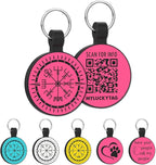 MYLUCKYTAG QR Code Silicone Pet ID Tag Dog Cat Tag, Online Pet Profile, Pet Location Alert Email, Digital Pet Tag, Quiet Dog Tag, Durable Pet ID, Dog Collar Tag, Engraved Pet Tag