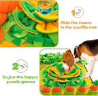 Pet Snuffle Mat for Dogs Sniff Mat Nosework Feeding Mat Slow Feeder Interactive Dog Puzzle Toys for Training and Stress Relief Encourages Natural Foraging Skills (31''x19'')