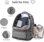 Cat Backpack Carrier for Cats and Small Dogs, Breathable Cat Bubble Backpack, Airline Approved Pet Travel Carrier for Hiking Camping Outdoor(Grey)