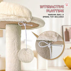 MoNiBloom Cat Tree, 70 Inch Cat Tree Tower with 2 Condo, Tall Cat Tower with Scratching Post, Cat Climbing Tower, Cat Tree for Indoor Cats, Beige