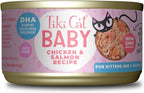 Tiki Cat Baby, Chicken & Salmon, High-Protein and 100% Non-GMO Ingredients, Wet Cat Food for Kittens 8 Weeks+, 2.4 oz. Can (12 Count)