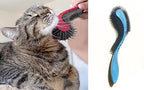 (Blue) Cat Brush is Designed for Comfort, Created for Results. This innovative grooming brush features multi contoured shapes that gently adapt to your cats body for a stress free grooming.