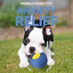 Long-Lasting Interactive Dog Lick Toy, Stuffable Dog Enrichment to Keep Dogs Busy, Wobbly Treat Dispensing Freezable Licking Toys, Food-Grade Safe (Dark Blue,L)