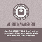 ORIJEN Fit & Trim Grain Free High Protein Premium Dry Cat Food 4lb Bag