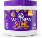 Wellness Barkin' Bacon Flavored Soft Chew Skin & Coat Supplements for Dogs, 90 Count