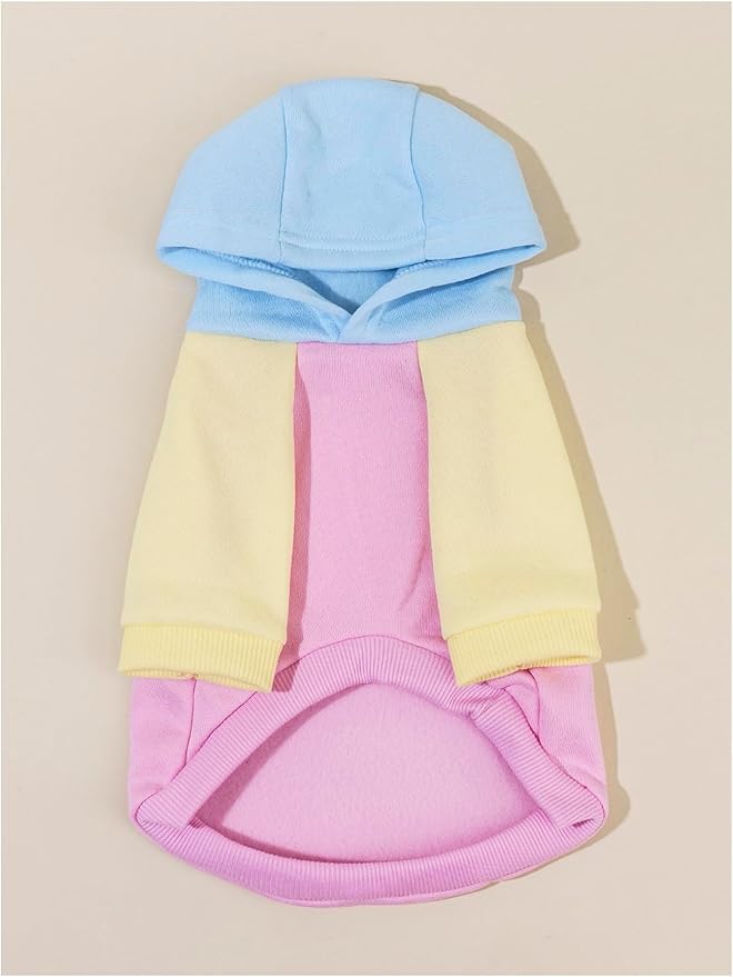 QWINEE Basic Dog Hoodie Sweatshirt Puppy Sweater Warm Cat Costumes Pet Clothes for Chihuahua Puppy Kitten Small Medium Dogs Pink Small